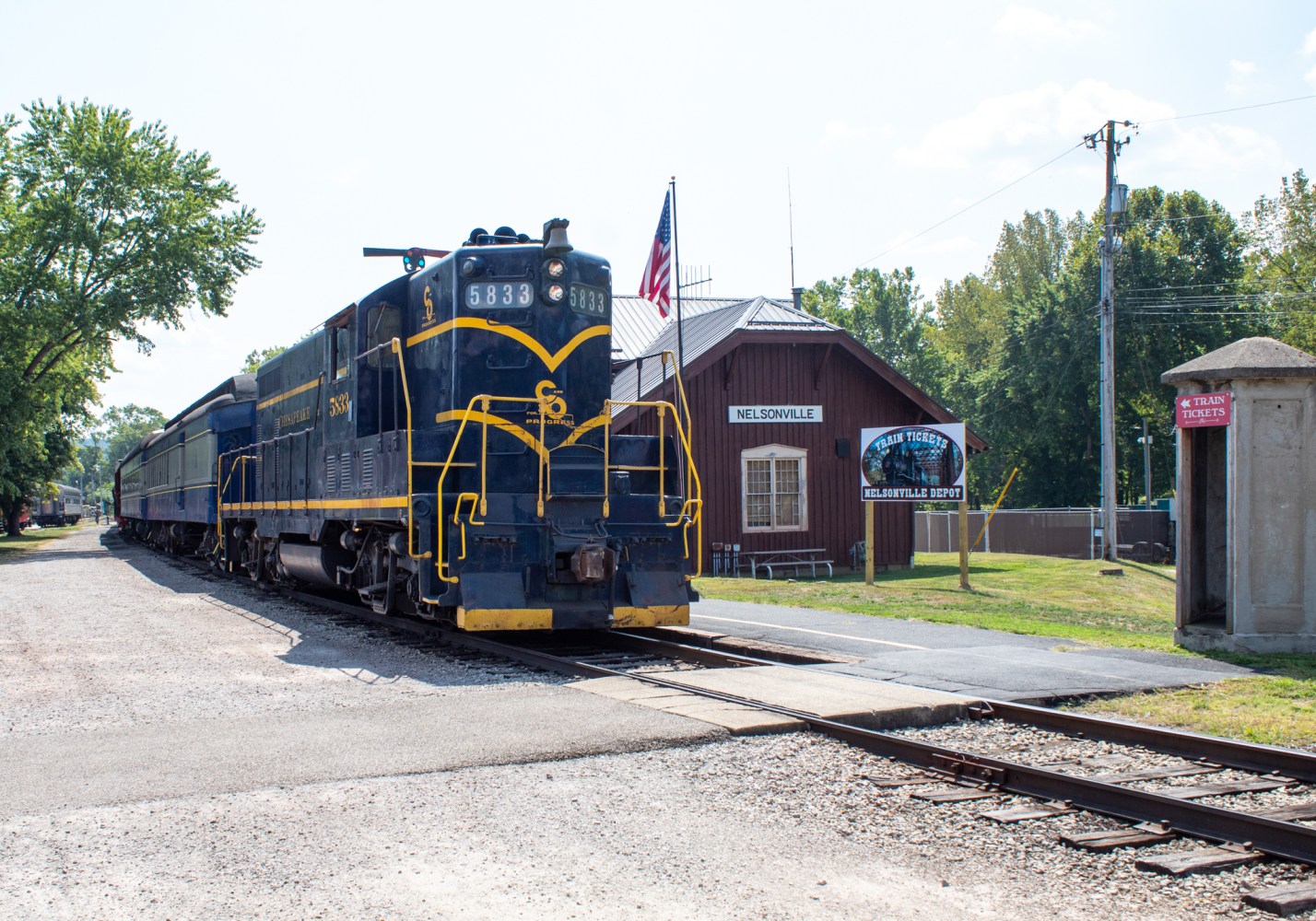 a train on a steel track